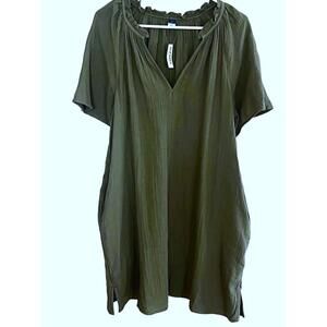 Old Navy Olive Green Casual Dress Medium